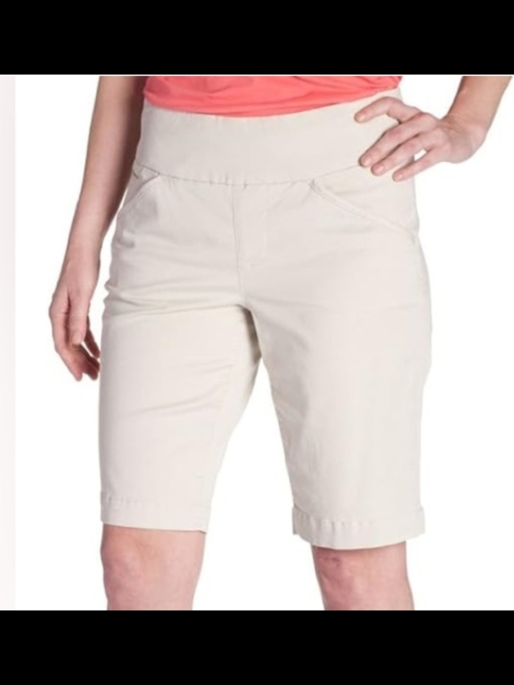 Jag Jeans Louie Petite Classic Fit Size 8 Twill Pull-On Bermuda Shorts